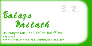 balazs mailath business card